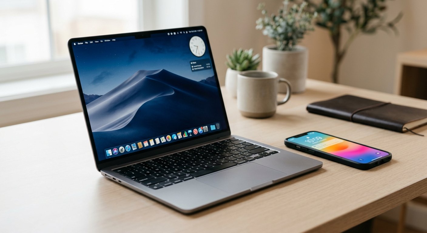 New tech gadgets on a desk represent the focus of the Festival of Electronics.