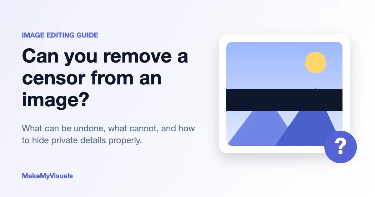 Photo with a black censor bar and a question mark asking whether a censor can be removed from an image